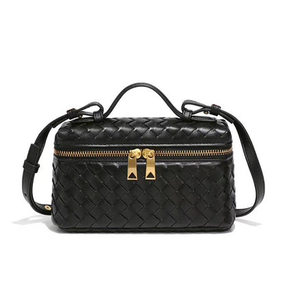 Handmade Woven Trendy Box Shoulder Bag_CWAB06123