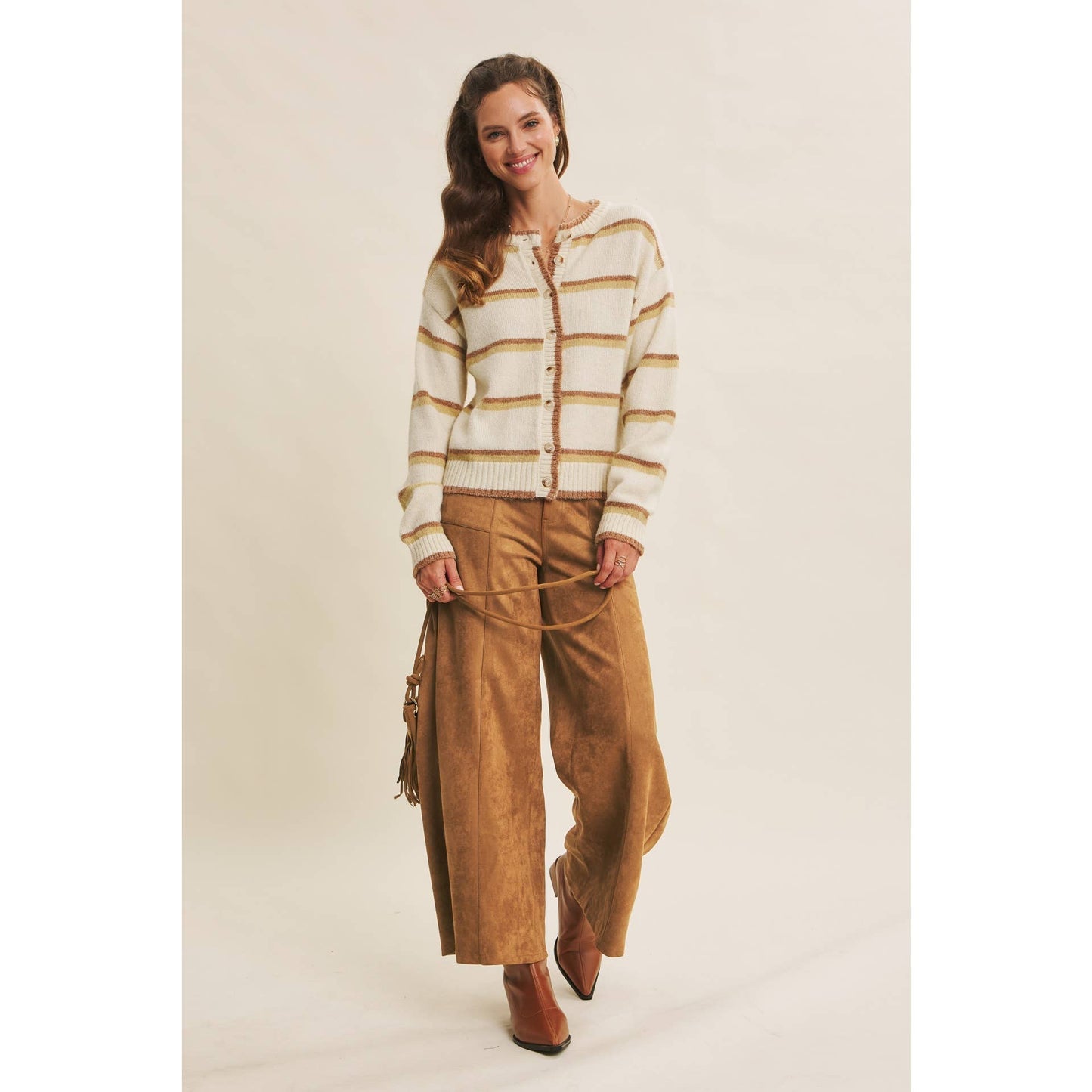 Buttery Suede Stretchy Wide-Leg Pants