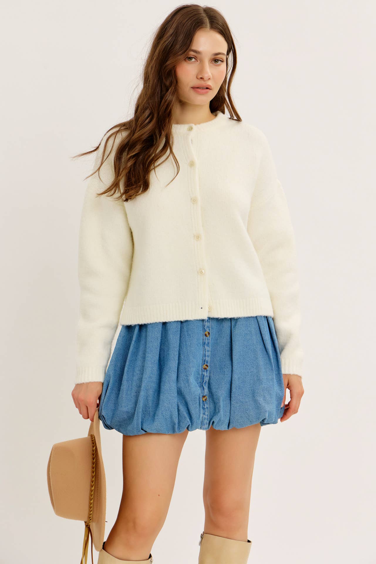 Oversized Cloud Touch Button-Down Cardigan