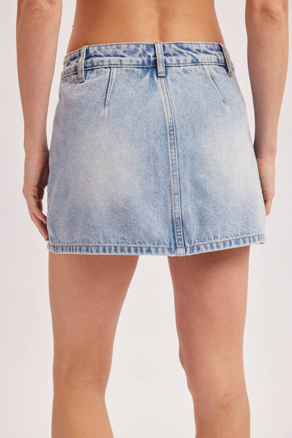 Low Rise Denim Skort