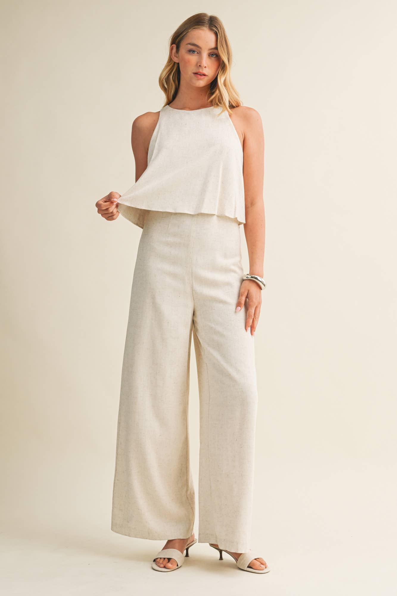 Sleeveless Linen Jumpsuit