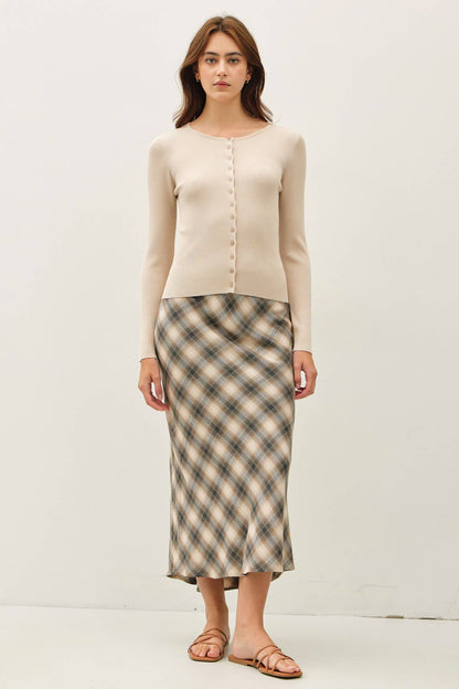 Ribbed Button Up Cardigan