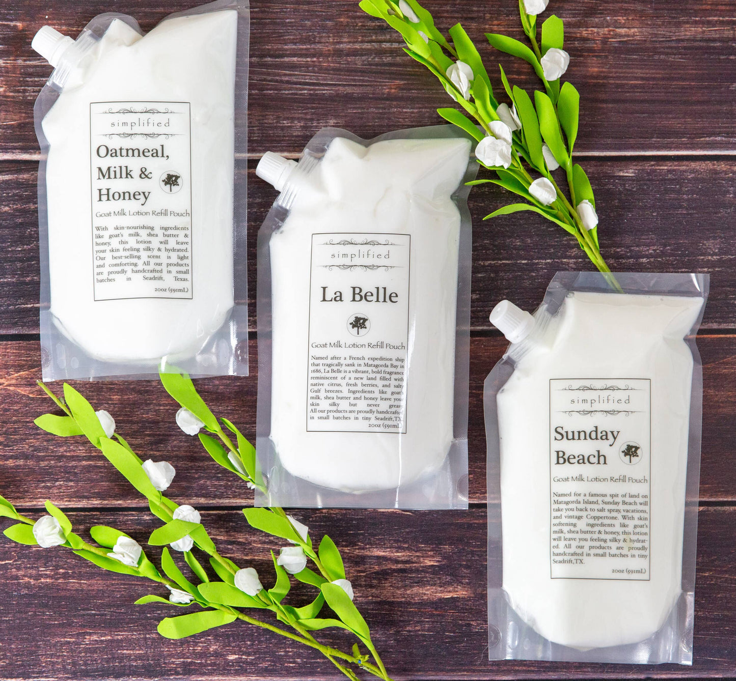 Simplified Soap 20 oz Goats Milk Lotion Refill Bag