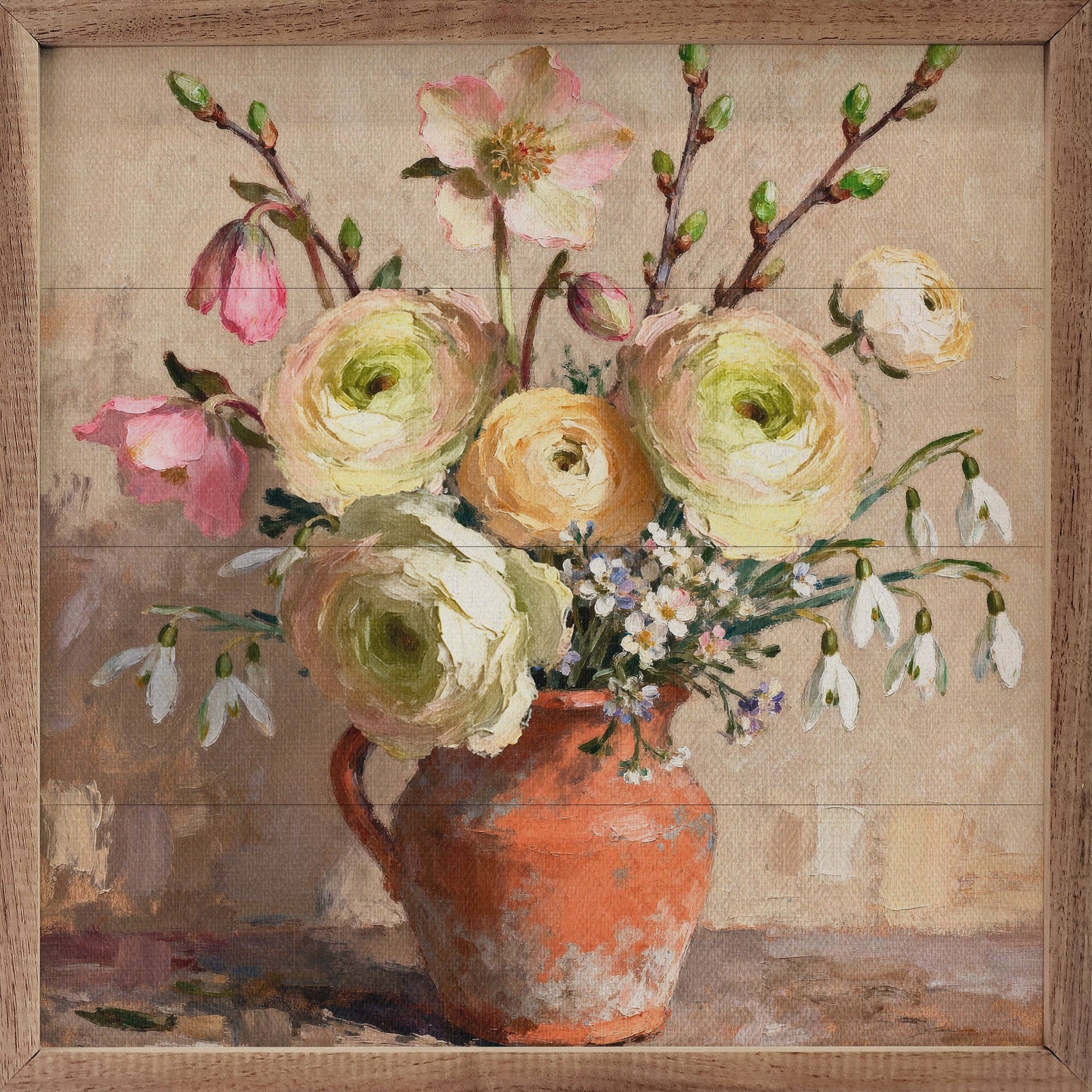 Early Spring Bouquet Wooden Art Print