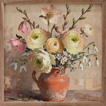 Early Spring Bouquet Wooden Art Print