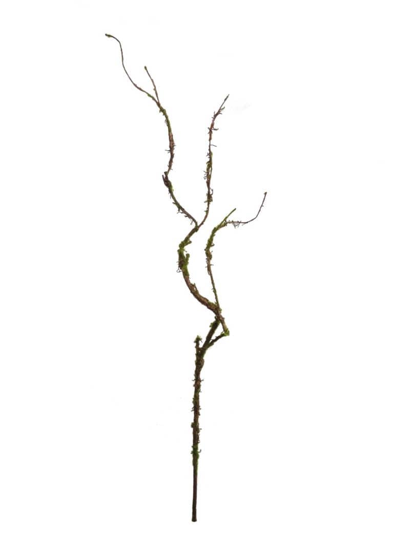 36" Twig Spray With Moss - Realistic Faux Decorative Branch