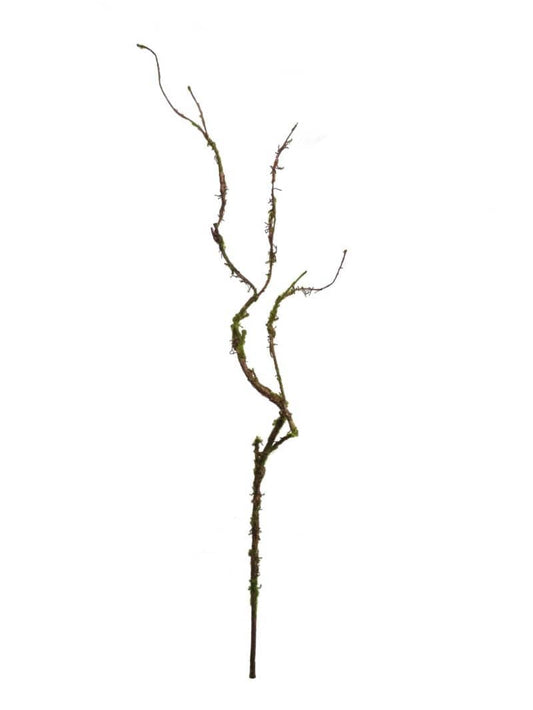 36" Twig Spray With Moss - Realistic Faux Decorative Branch