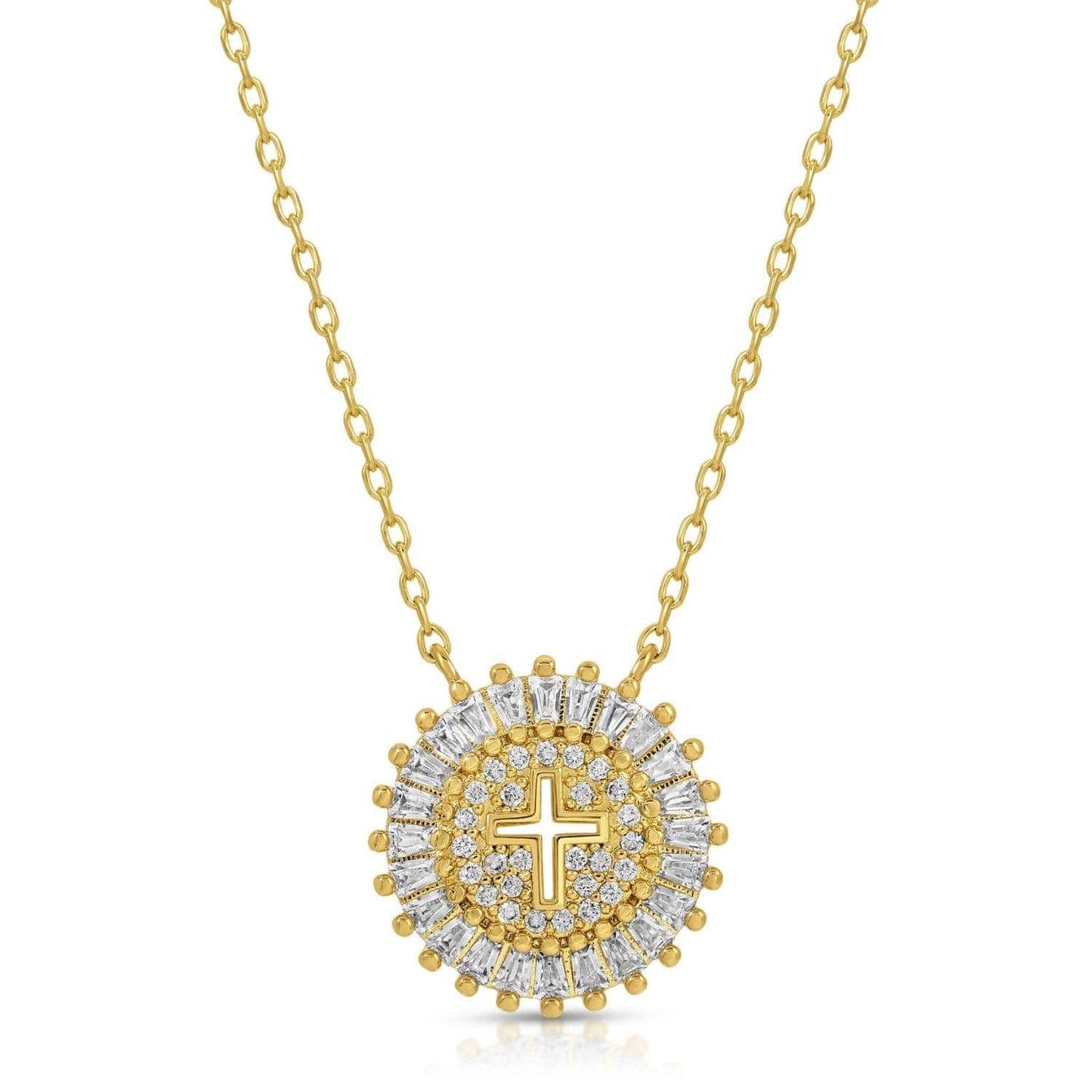 Shimmering Cross Necklace