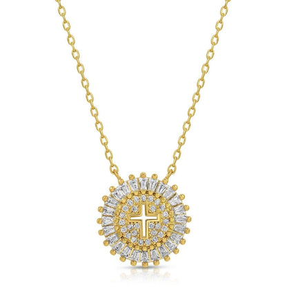Shimmering Cross Necklace