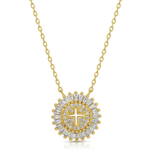 Shimmering Cross Necklace