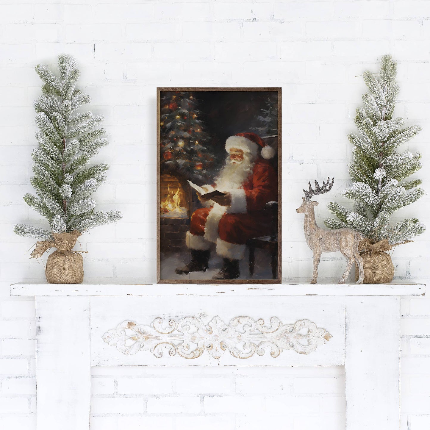 Reading By The Fire By Petals Prints Designs Art Print