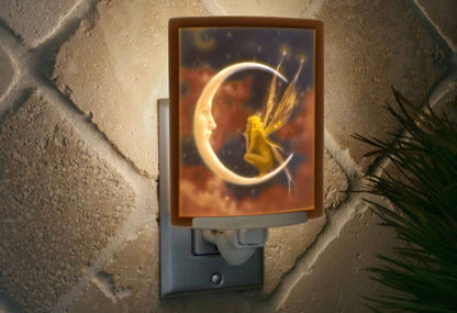 Fairy Moon Porcelain Lithophane Colored Night Light