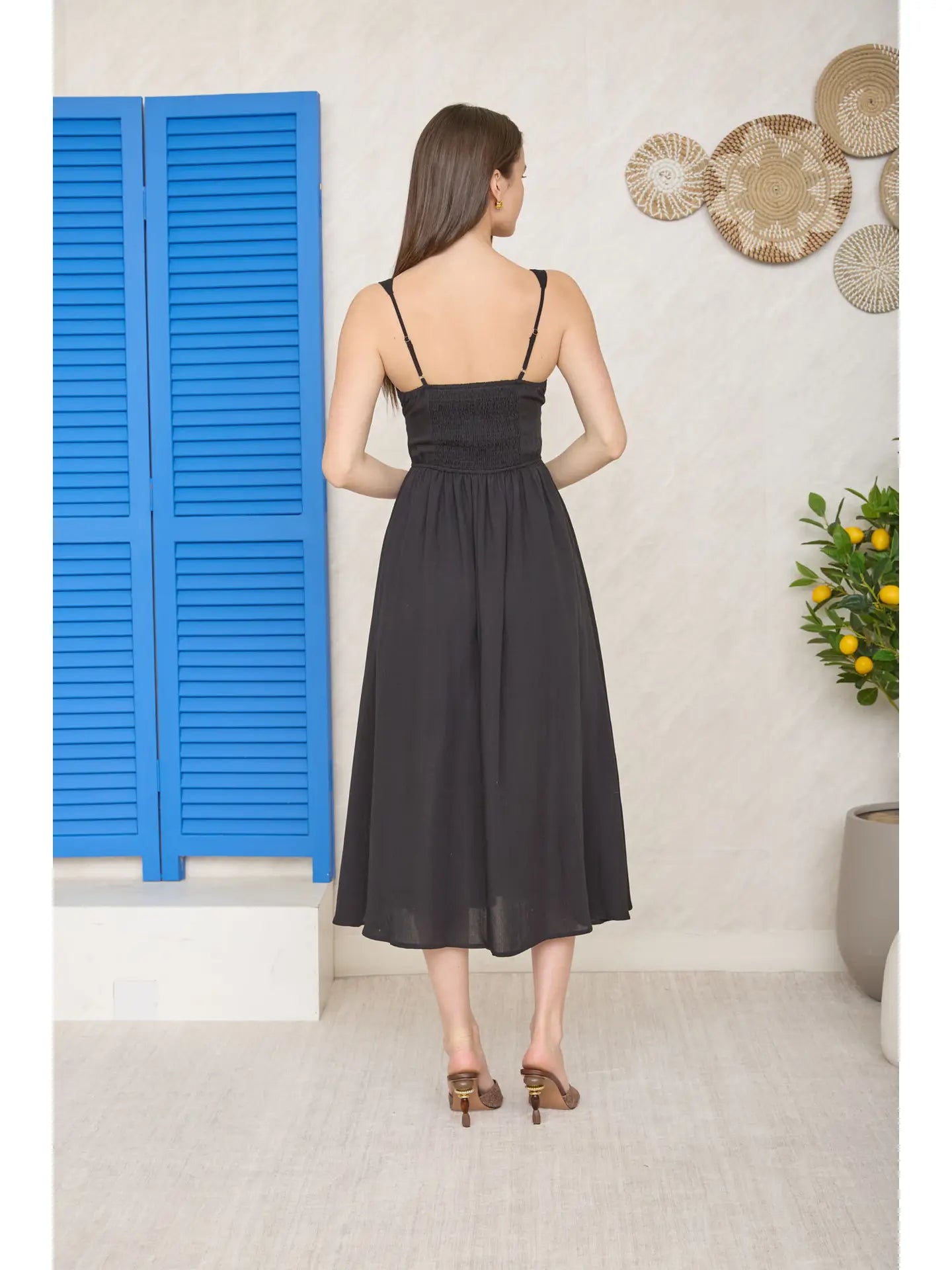 Square Neck Front Tie Corset Dress