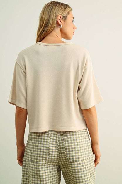 Short Sleeve Knitted Top