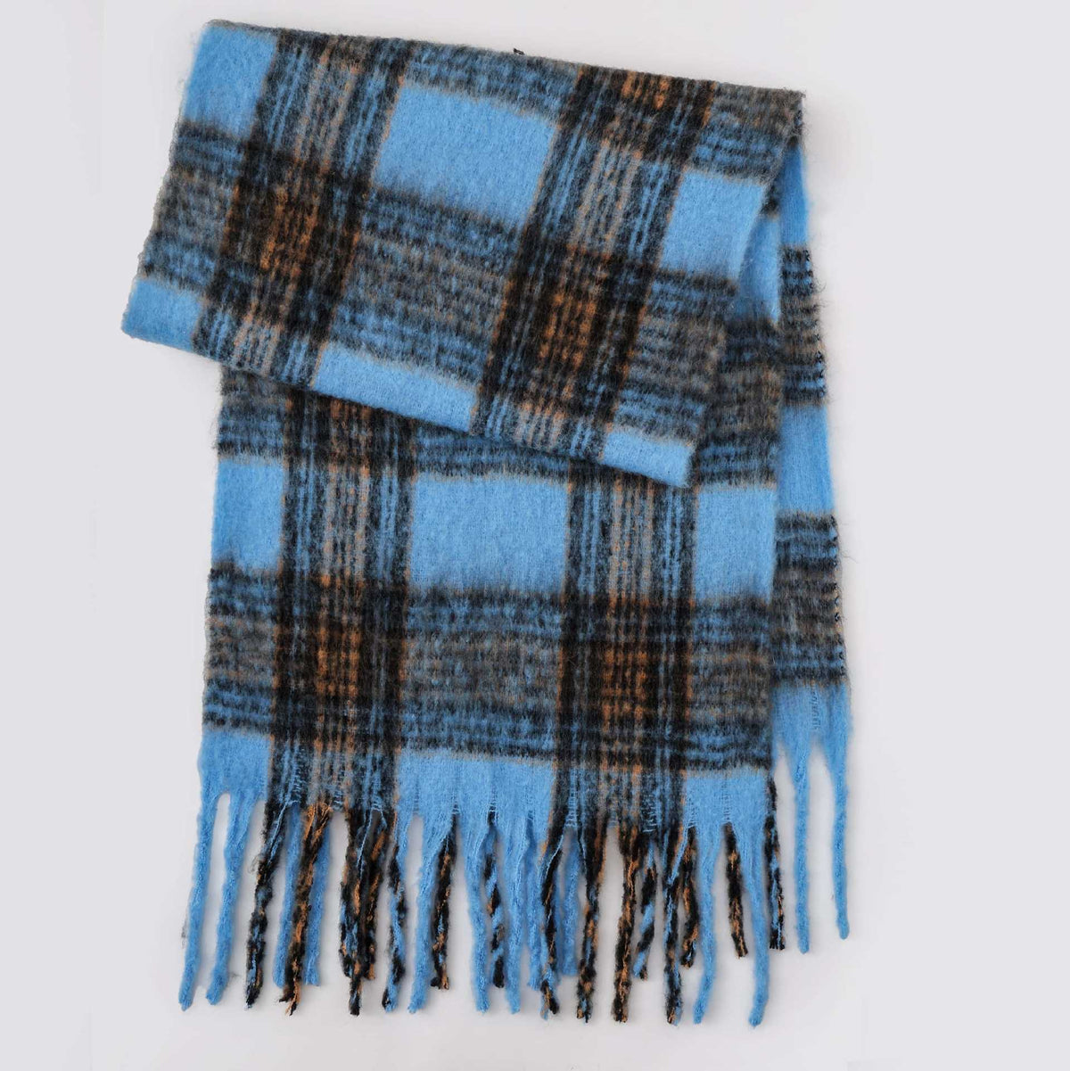 Trendy Plaid Thicken Warm Tassel Knit Scarf MK2BLW6W6NSW75