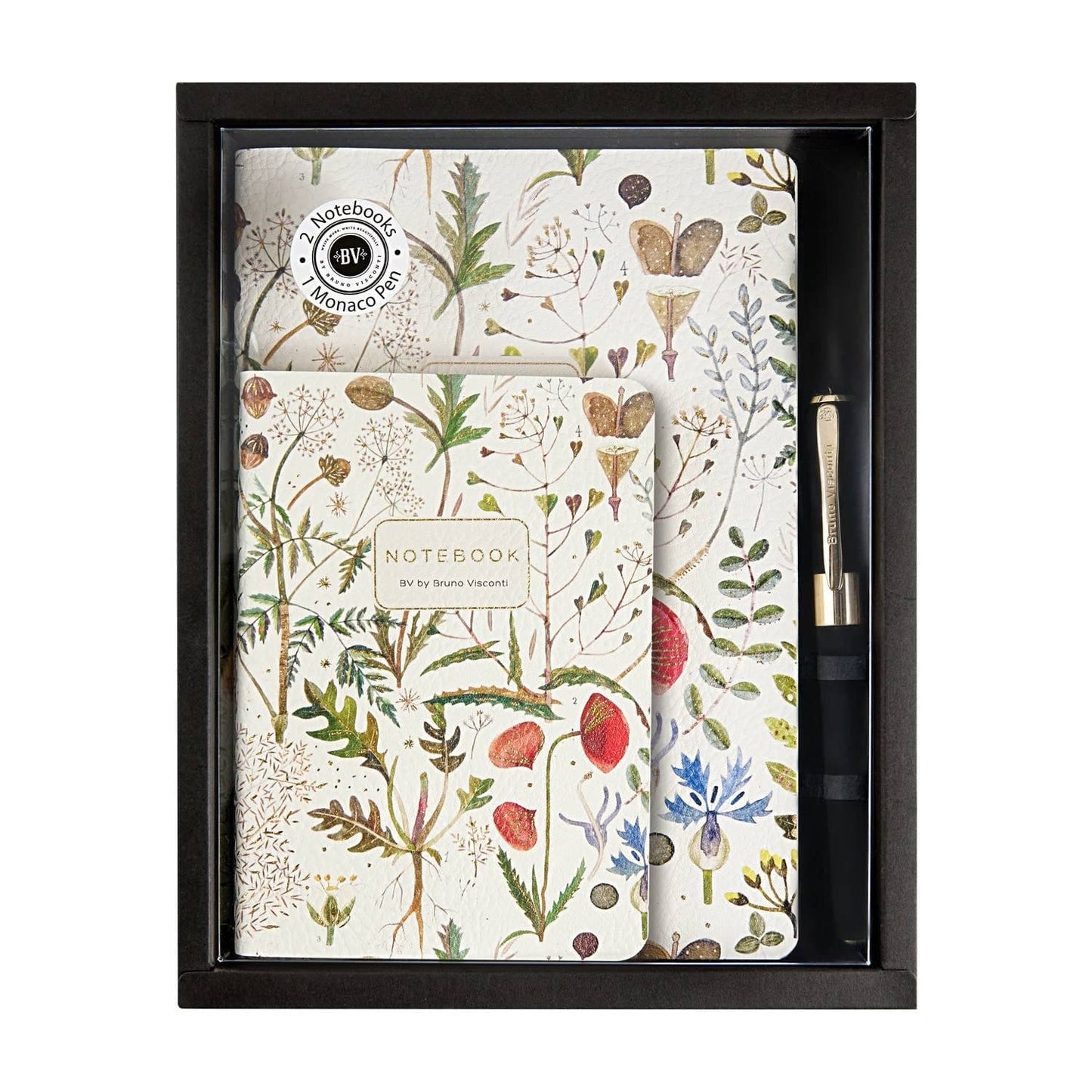 Journal Gift Set Greens & Flowers: Journal, Notebook, Pen