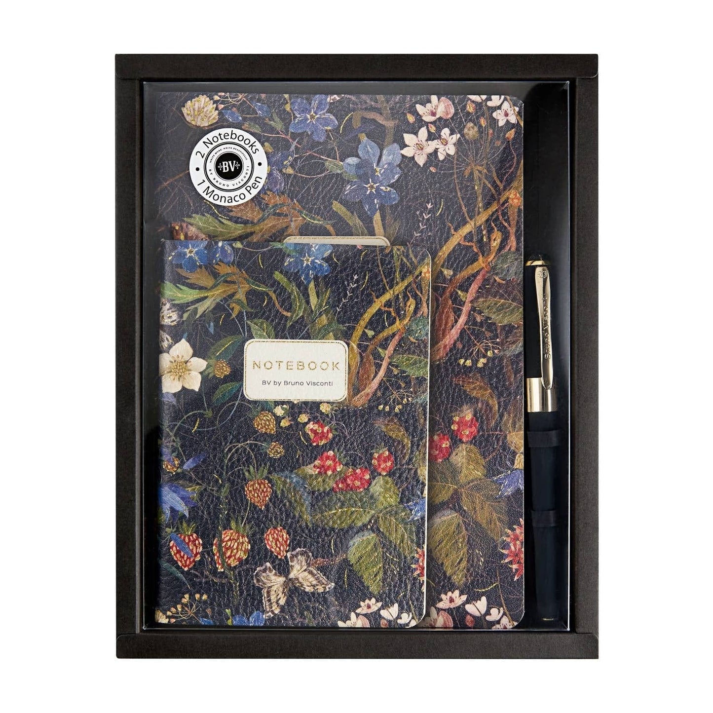 Journal Gift Set Forest Flowers: Journal, Notebook, Pen
