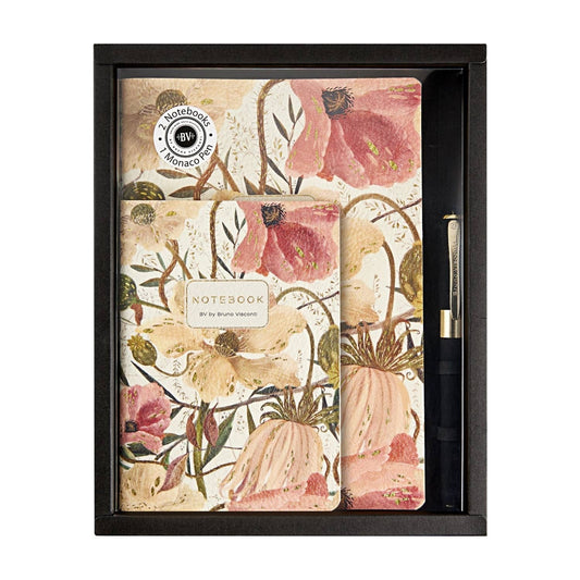 Journal Gift Set Soft Petals: Journal, Notebook, Pen