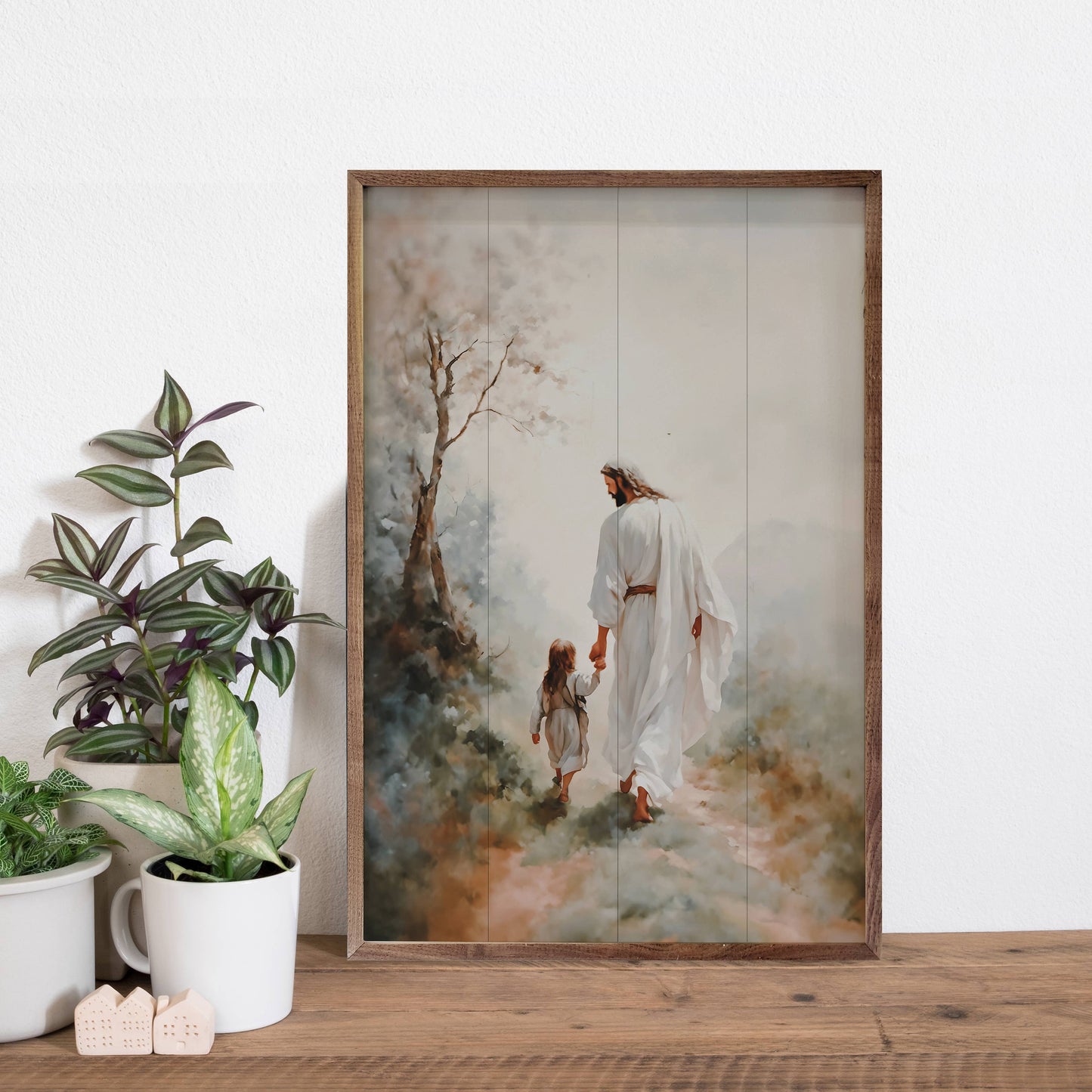 Walking With Jesus Hands Art Print