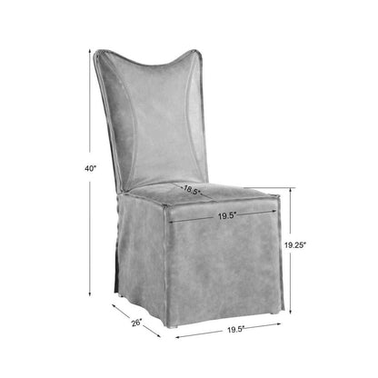 Delroy Leather Armless Dining Chair