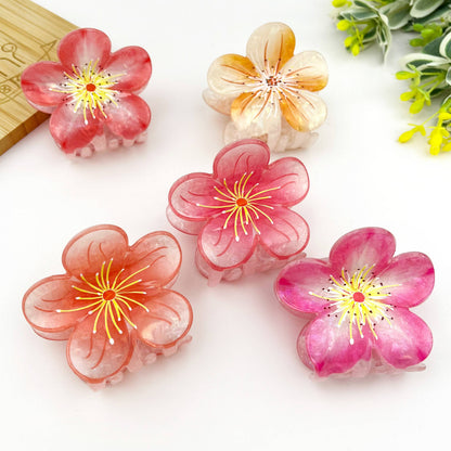 Sweet Plum Blossom Hair Claw Clip, Vacation Hair Clip