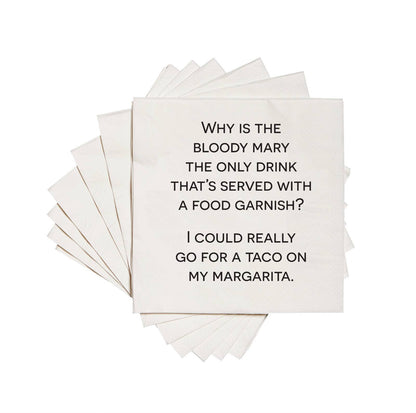 Why is the bloody mary | funny printed Cocktail Napkins