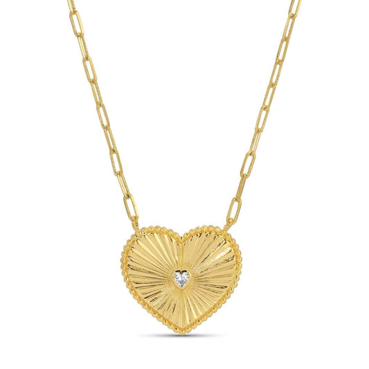 Large Heart Burst Necklace