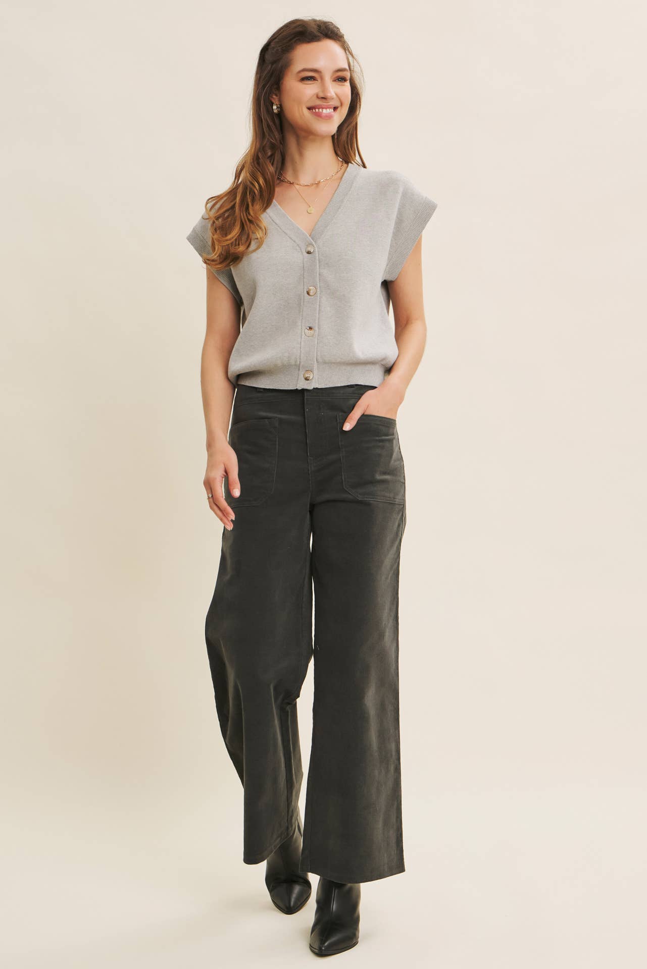 Cozy Chic Corduroy Wide-Leg Pants
