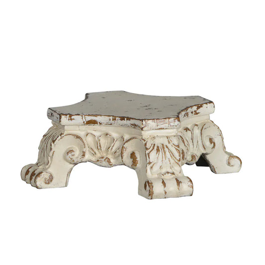 Ornate Cream Iris-CW Lamp Pedestal