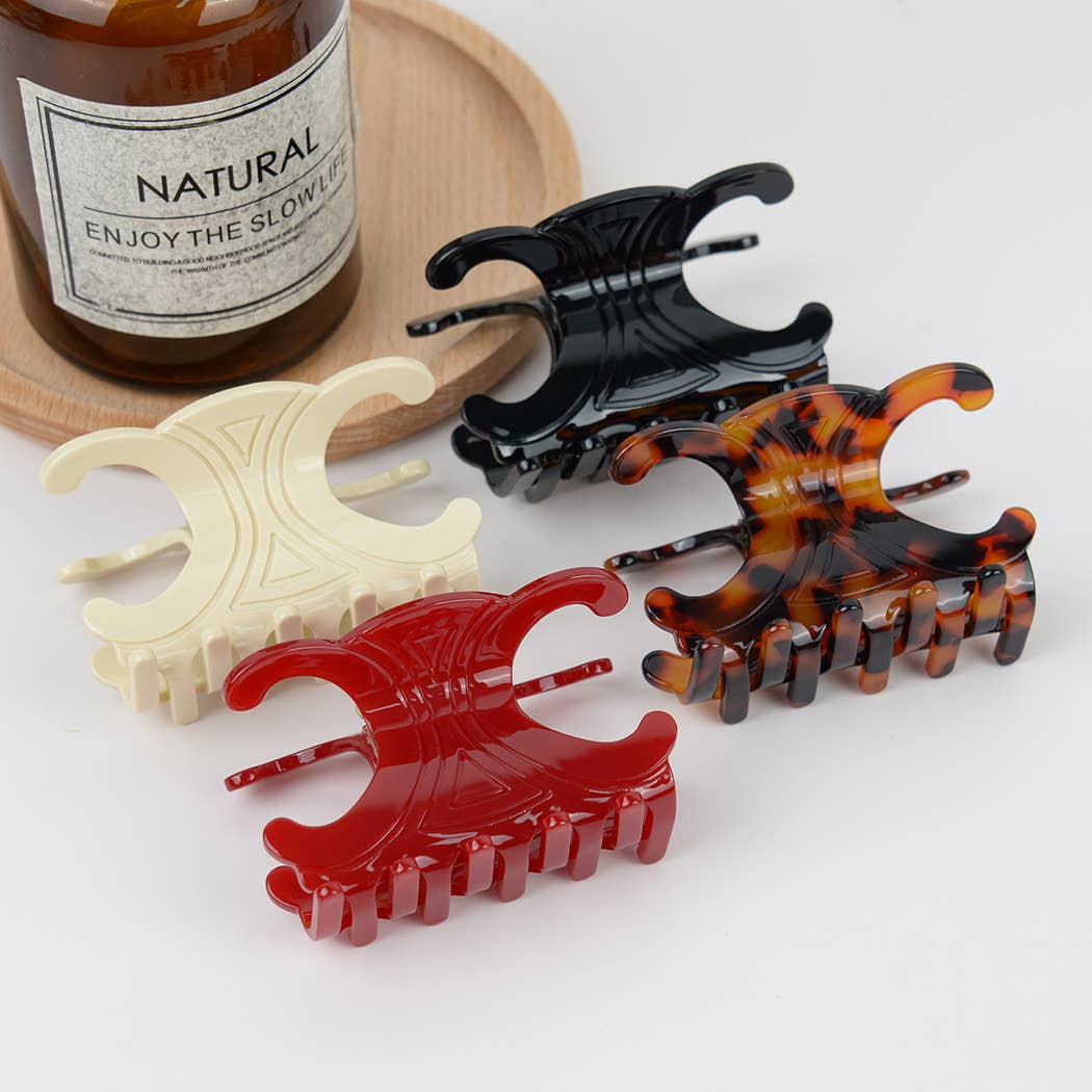 2.95'' Tortoiseshell Acetate Hair Claw Clip, Eco-Friendly