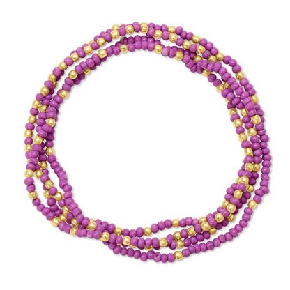 Solid Color 2mm Seed Bead Bracelets
