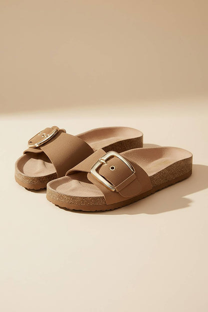 Lizzy Buckle Slide Sandals