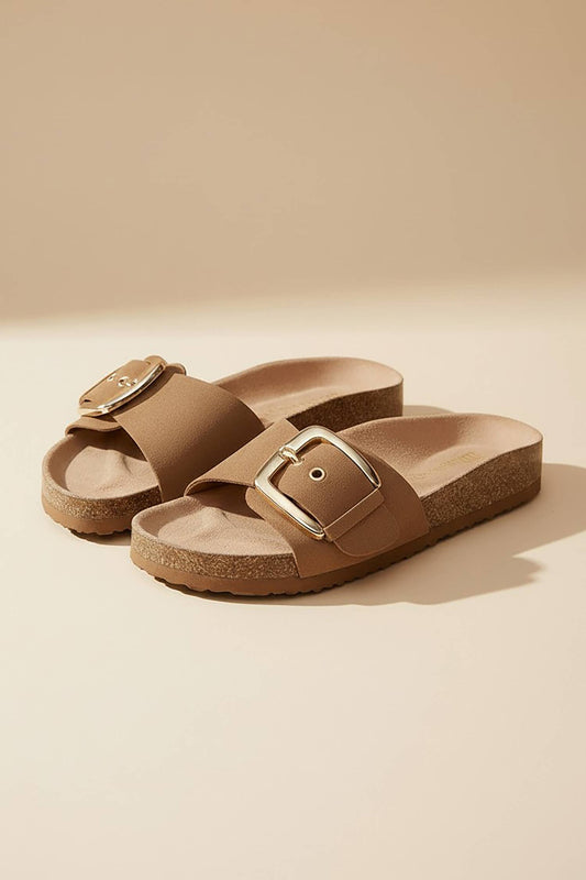 Lizzy Buckle Slide Sandals