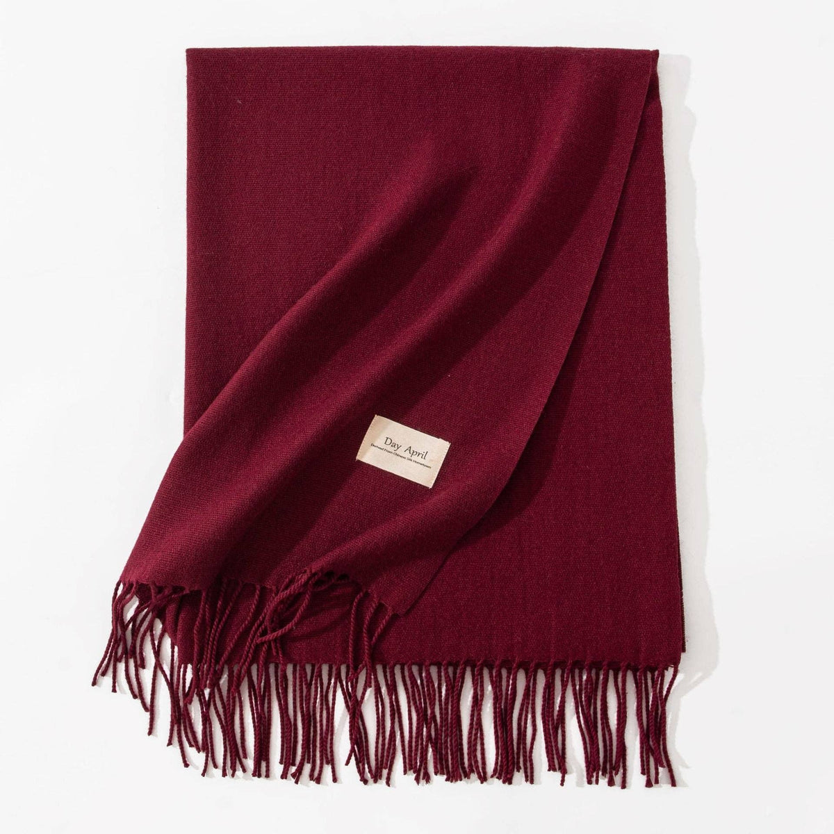 Minimalist Solid Color Tassel Scarf 6W6NSW306
