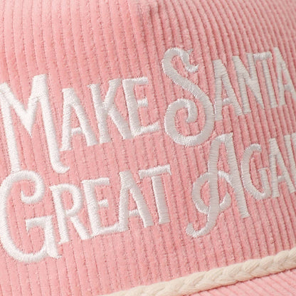 MAKE SANTA GREAT AGAIN Corduroy Rope Trucker Hat