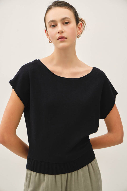 Boat Neck Sweater top