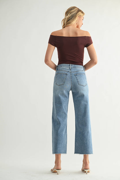 Slim Wide Leg Jeans