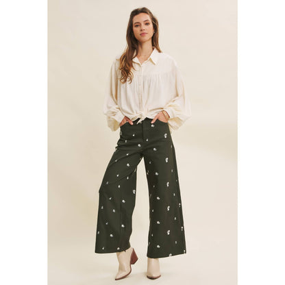 Crinkled Button-Down Oversized Shirt with Dolman Sleeves