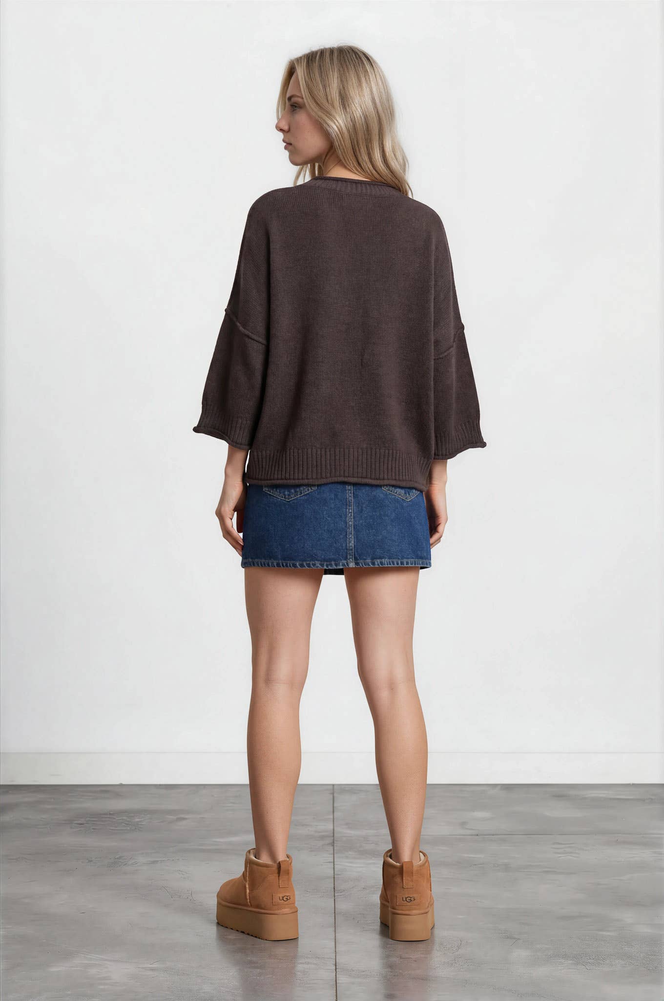 EXPOSED SEAM DROP SHOULDER SHORT SLEEVE PULLOVER