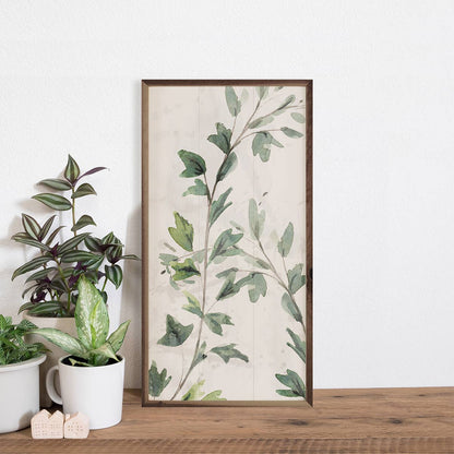 Botanical Panel 1 Two Vines By Nina Blue