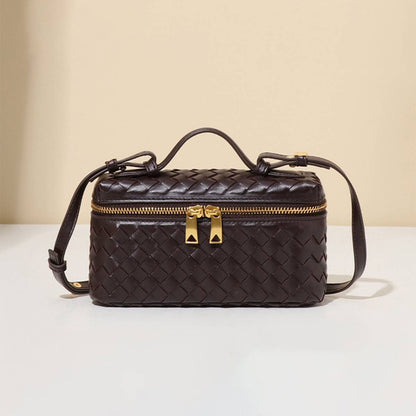 Handmade Woven Trendy Box Shoulder Bag_CWAB06123