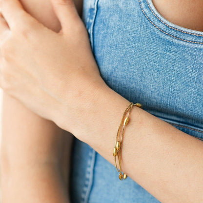 Triple Layer Accented Water Resistant Bracelet