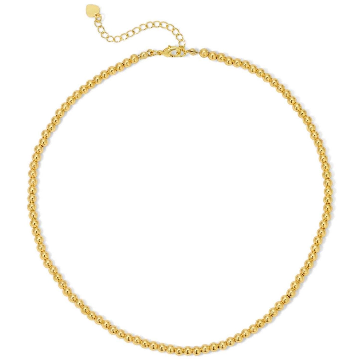 4mm Beaded Gold Necklace