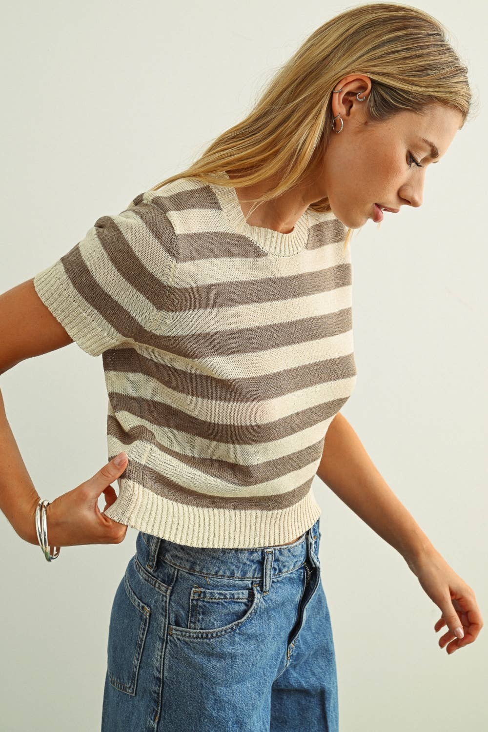 Striped Knit Top