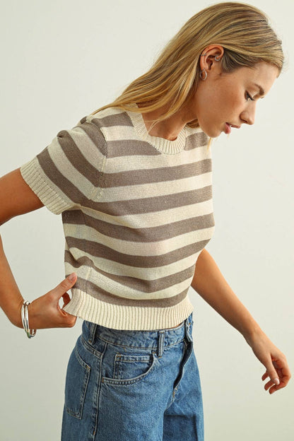 Striped Knit Top