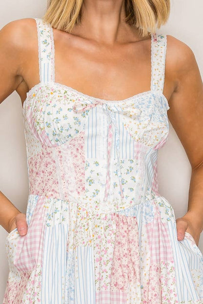 Botanic Multi Pattern Dress
