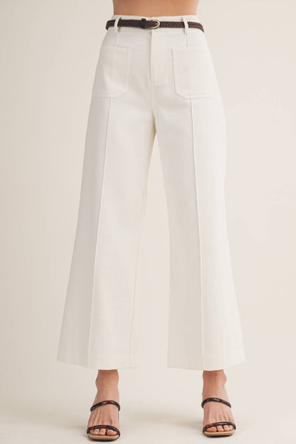 High-Waist Seamed Wide-Leg Trouser