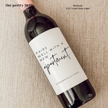 Housewarming Gift | New Place | Housewarming Wine Label | Gift for Her, Him | New Home Owner Gift | Realtor Gift to Clients