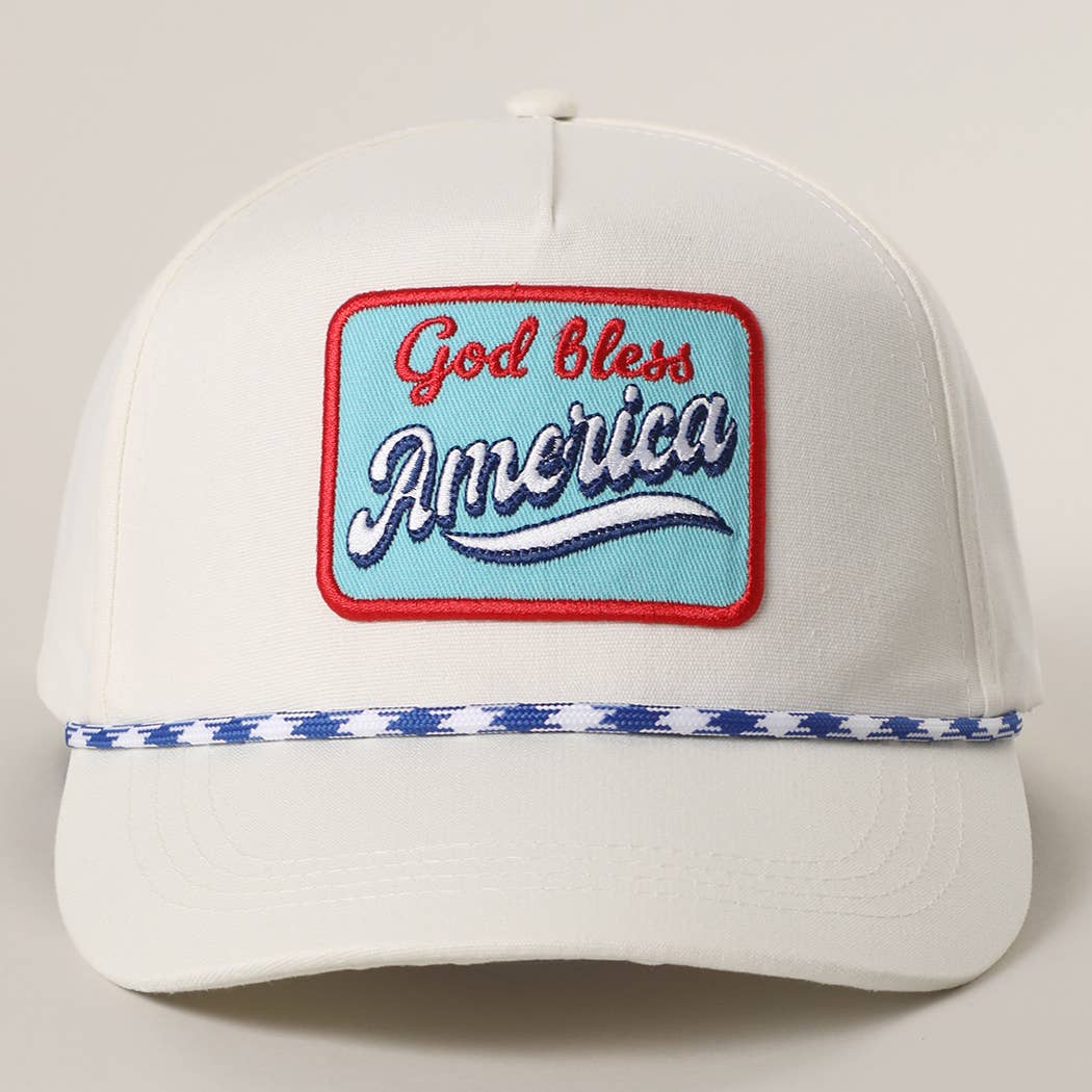 **Pre-Order** God Bless America Embroidered Patch Trucker Hat