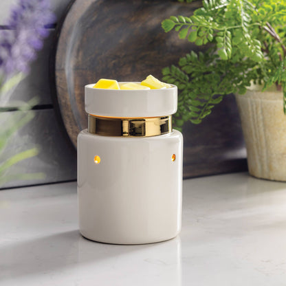 White and Gold Illumination Fragrance Warmer